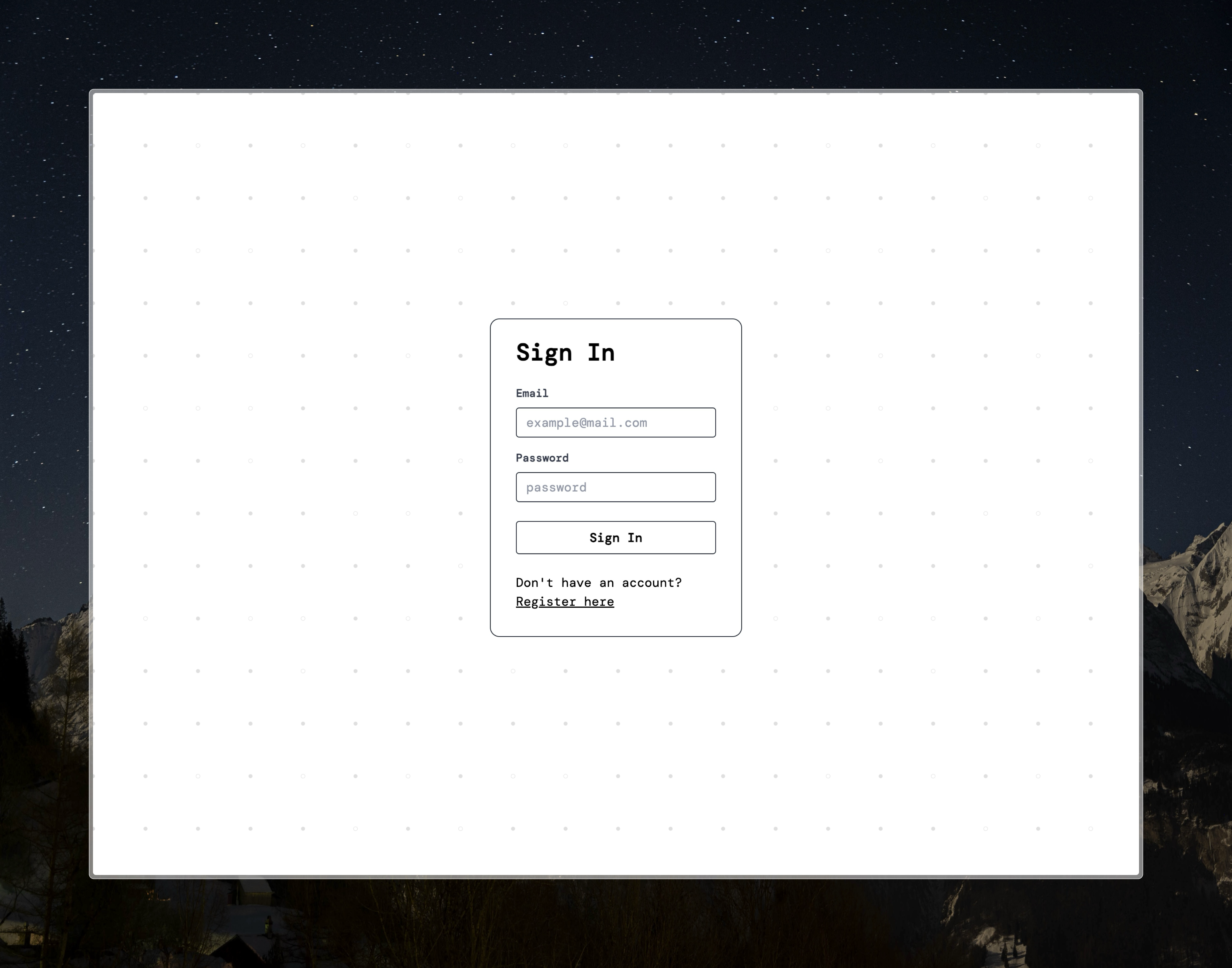 Sign-In Page