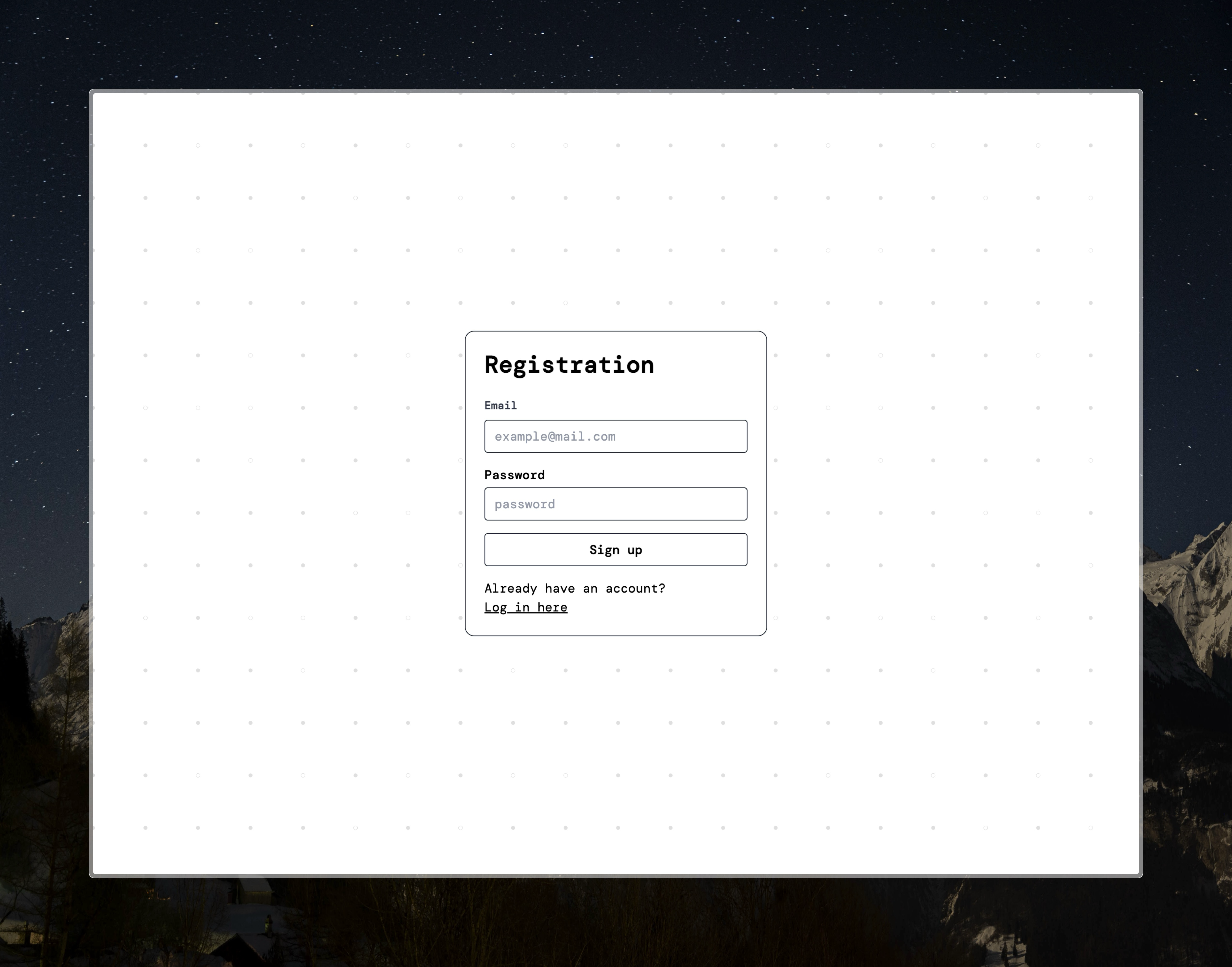 Sign-Up Page